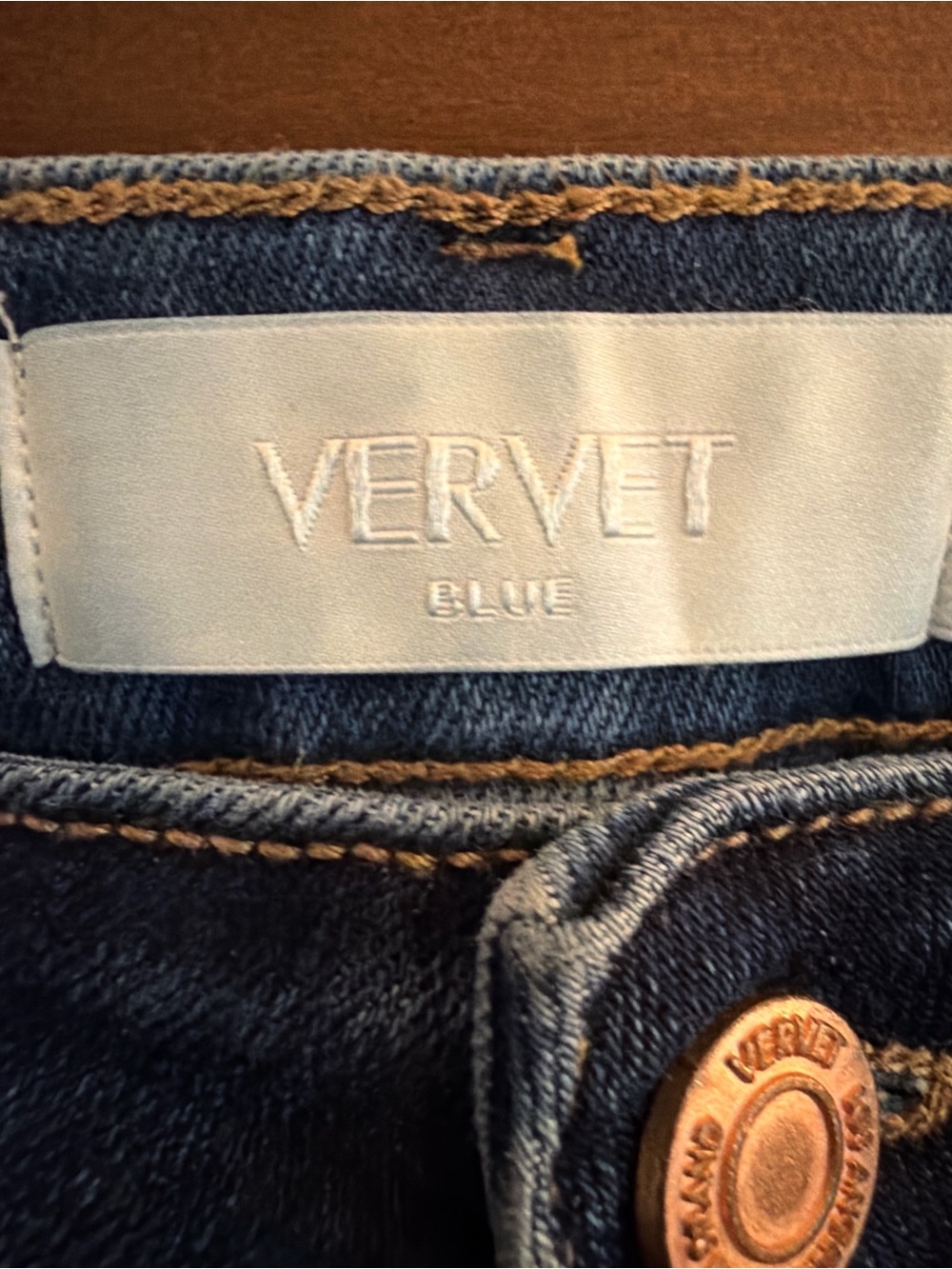 Women's Patchwork Flare Jeans in Dark Blue - Picture 5 of 8